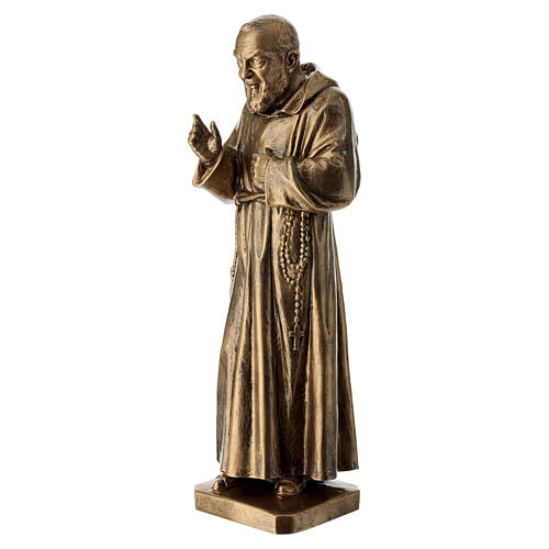 Padre Pio statue, 24 in, reconstituted marble with bronze finish 5