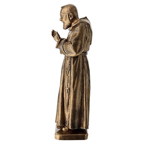 Padre Pio statue, 24 in, reconstituted marble with bronze finish 9