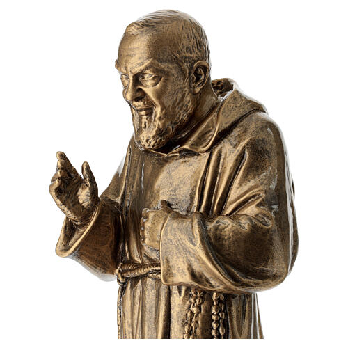 Statua San Padre Pio 60 cm marmo sintetico bronzato 6