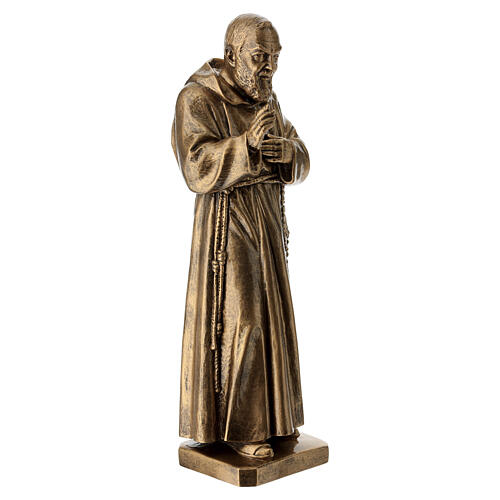 Statua San Padre Pio 60 cm marmo sintetico bronzato 7