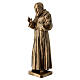 Statua San Padre Pio 60 cm marmo sintetico bronzato s5