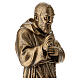 Statua San Padre Pio 60 cm marmo sintetico bronzato s8
