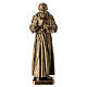 Padre Pio 60 cm mármore sintético bronzeado s1