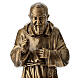 Padre Pio 60 cm mármore sintético bronzeado s3