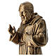 Padre Pio statue in synthetic marble with bronze finish, 60 cm s6
