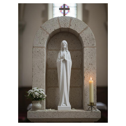 Virgin Mary marble dust statue, 26 in, praying 2