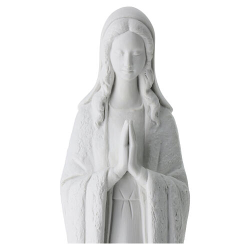 Statue poudre de marbre 65 cm Vierge en prière 3