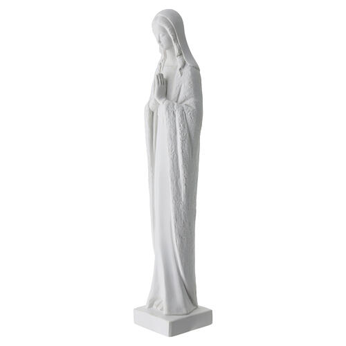 Estátua em pó de mármore 65 cm Nossa Senhora em oração 5