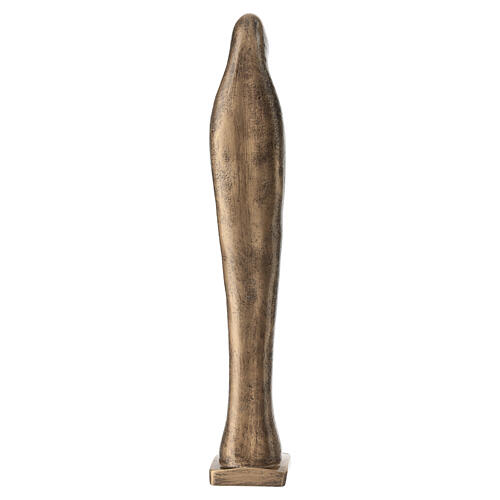 Our Lady with folded hands statue in bronzed Carrara marble dust, 60 cm 9