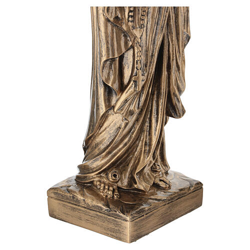 Our Lady of Lourdes statue, 60 cm bronzed reconstituted Carrara marble FOR INDOORS 10