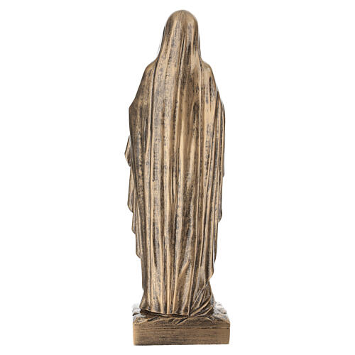 OUTDOOR Our Lady of Lourdes statue in marble dust, bronzed, 60 cm 10