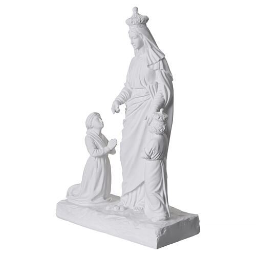 Statua Madona delle Nevi polvere di marmo Carrara bianco 50 cm 3