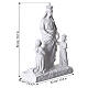 Statua Madona delle Nevi polvere di marmo Carrara bianco 50 cm s2