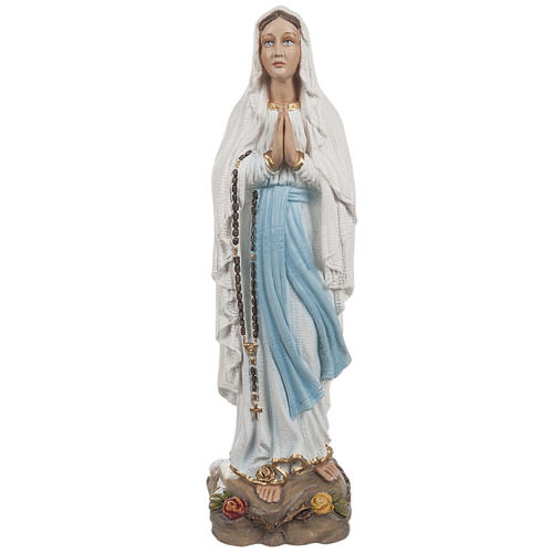 Our Lady of Lourdes, reconstituted marble statue , 40 cm height for OUTDOORS 1