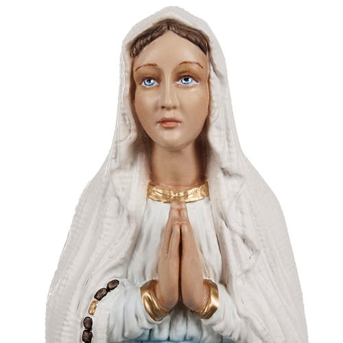 Our Lady of Lourdes, reconstituted marble statue , 40 cm height for OUTDOORS 2