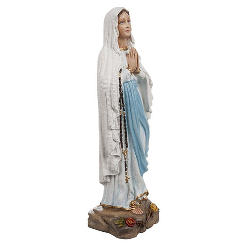 Our Lady of Lourdes, reconstituted marble statue , 40 cm height for OUTDOORS 4