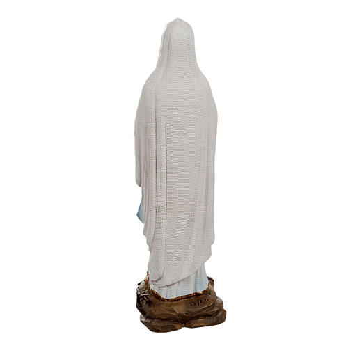 Our Lady of Lourdes, reconstituted marble statue , 40 cm height for OUTDOORS 7