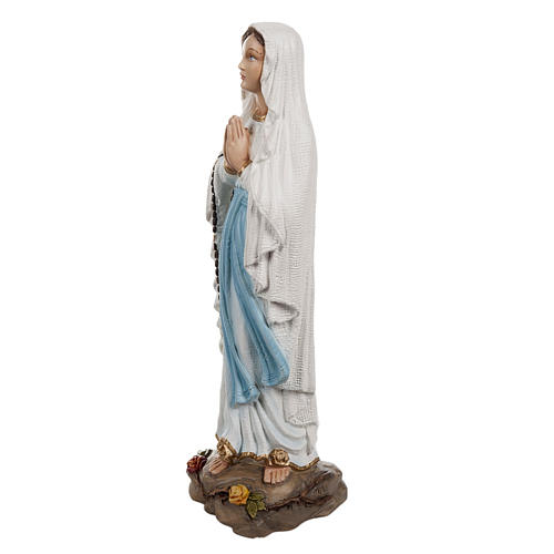 Virgen de Lourdes en mármol sintético 40 cm 6