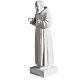 Statue Pater Pio 40 cm Kunstmarmor Weiß s4