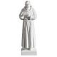 Padre Pio mármore sintético branco 40 cm s1