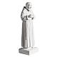 Padre Pio mármore sintético branco 40 cm s2