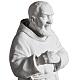Padre Pio mármore sintético branco 40 cm s3