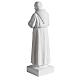 Padre Pio mármore sintético branco 40 cm s5