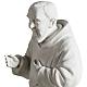 Padre Pio mármore sintético branco 40 cm s6