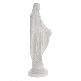 Statua Madonna Immacolata marmo sintetico bianco 40 cm