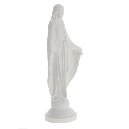 Statua Madonna Immacolata marmo sintetico bianco 40 cm 2