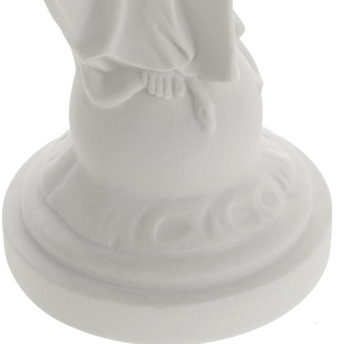 Statua Madonna Immacolata marmo sintetico bianco 40 cm 5