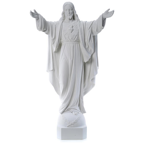 Christ the Redeemer in reconstituted Carrara Marble, 100 cm 1