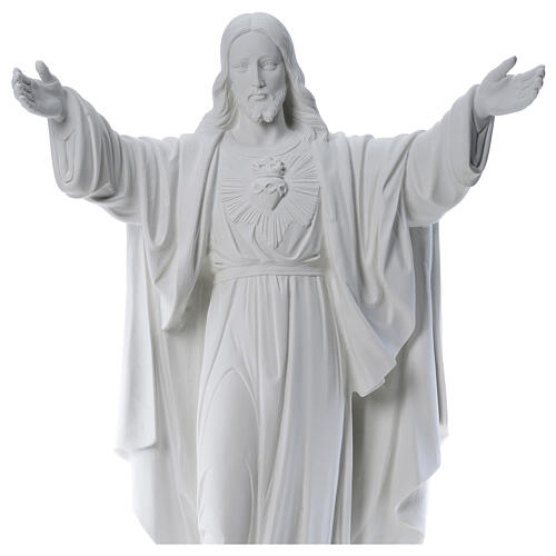 Christ the Redeemer in reconstituted Carrara Marble, 100 cm 2
