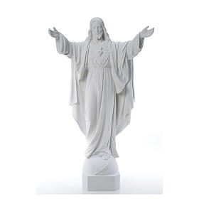 Statues en marbre reconstitué: Christ Rédempteur poudre de marbre 100 cm