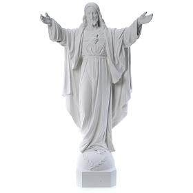 Christ the Redeemer in composite Carrara Marble, 100 cm