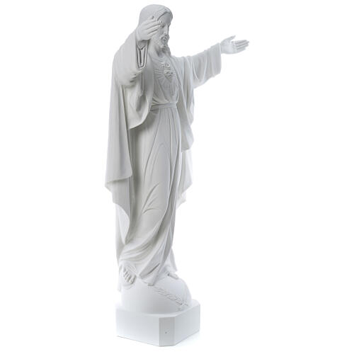 Christ the Redeemer in composite Carrara Marble, 100 cm 4