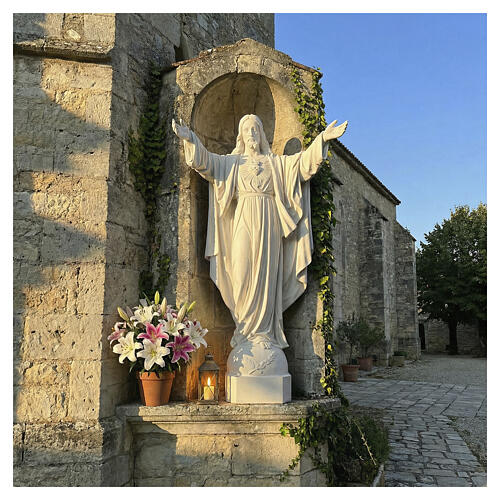 Christ the Redeemer in composite Carrara Marble, 100 cm 2