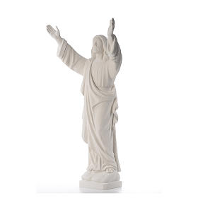 Cristo Redentore polvere marmo di Carrara 80-115 cm