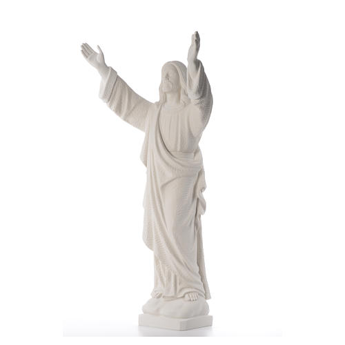Cristo Redentore polvere marmo di Carrara 80-115 cm 6