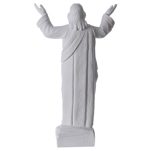 Christ the Redeemer statue in reconstituted Carrara Marble, 45cm 5