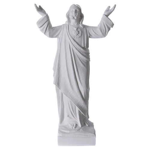 Christ the Redeemer statue in reconstituted Carrara Marble, 45cm 1