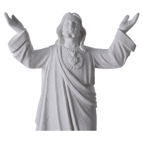 Christ the Redeemer statue in reconstituted Carrara Marble, 45cm 2