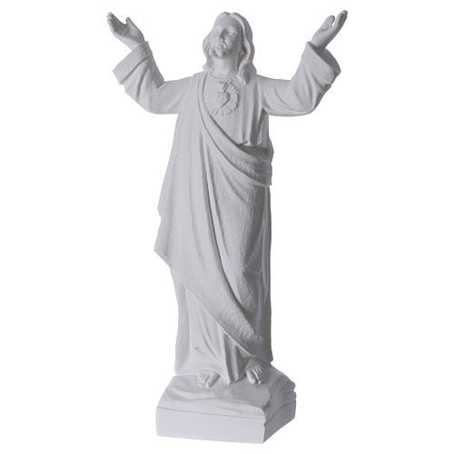 Christ the Redeemer statue in reconstituted Carrara Marble, 45cm 3