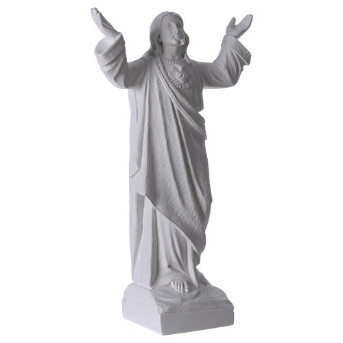 Christ the Redeemer statue in reconstituted Carrara Marble, 45cm 4