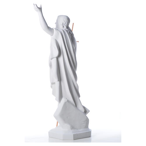 Risen Jesus statue in reconstituded Carrara marble, 100 cm 7