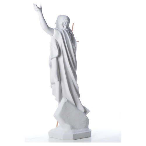 Risen Jesus statue in composite Carrara marble, 100 cm 7