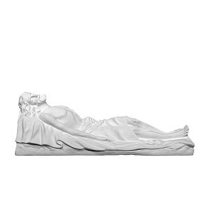 Cristo Muerto 140 cm. fibra de vidrio blanca