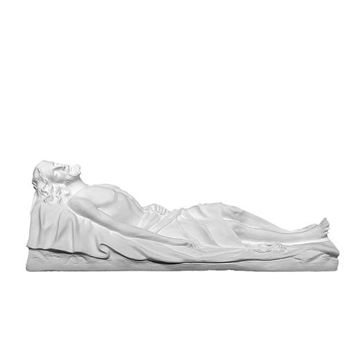 Cristo Morto 140 cm fibra de vidro branca 1