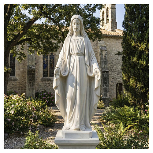 Christ the Redeemer statue in composite Carrara Marble, 130 4