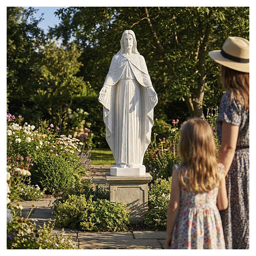 Christ the Redeemer, reconstituted Carrara Marble Statue, 110 cm 3